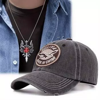 2 шт. Мужская женская модная повседневная вышитая бейсбольная кепка с подвеской в виде меча, комплект для пар, универсальная солнцезащитная кепка с камуфляжным принтом и утиным язычком чёрный