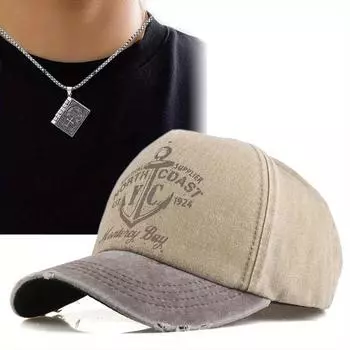 2 шт. Мужская женская шляпа кулон ожерелье набор печать переводная книга кулон ожерелье мода шляпа от солнца сетка красная пара на открытом воздухе вино красного