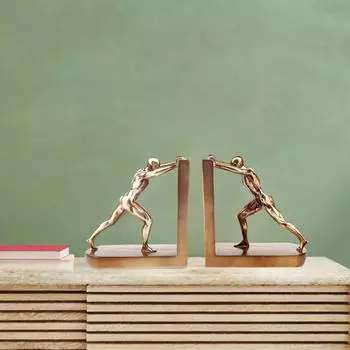 2 шт., мужские декоративные фиксаторы для книг, креативные противоскользящие базовые фигурки из смолы, современные