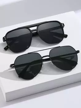 2 шт. Мужские модные пластиковые оправы для очков-авиаторов, женские солнцезащитные очки для повседневной жизни, аксессуары для очков.