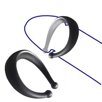 2 шт. Мужское силиконовое кольцо для коррекции крайней плоти, фиксирующее кольцо для пениса, тренировочный рукав для пениса, задержка времени large