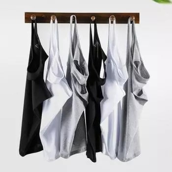 2 шт. Мужской жилет для фитнеса однотонный бесшовный U-образный вырез без рукавов эластичный мягкий быстросохнущий 3XL серый