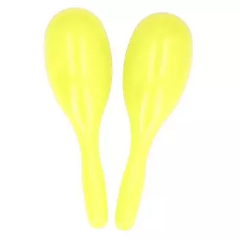 2 шт. музыкальные маракасы овальной формы пластиковые ручные ударные погремушки музыкальный инструмент для вечеринки KTV жёлтый