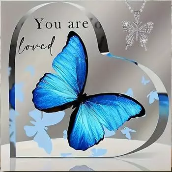 2 шт./набор, 1 шт. ожерелье с крестом и 1 шт. фигурный акрил, мотивирующие подарки для мам, сестер и друзей, подарки на Хэллоуин, подарки на День благодарения, рождественские подарки