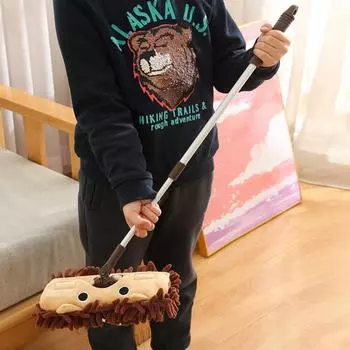 2 шт./набор для детей, мини-метла, совка, набор для мультяшного стиля, детские инструменты для уборки дома, ролевые игры розовый