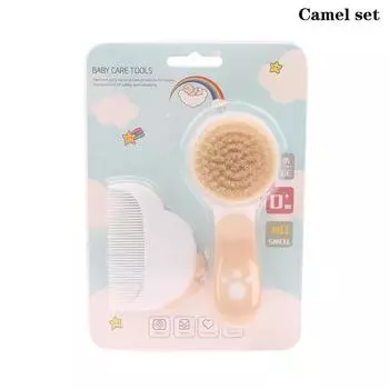 2 шт. Набор для ухода за детской расческой, детский шампунь, мягкая расческа для волос, средство для удаления опоясывающего лишая, чистящая щетка Товары для малышей Товары для ухода за малышами верблюд