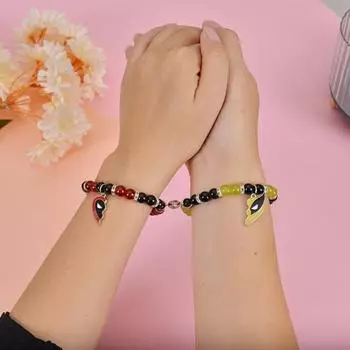 2 шт./набор лучших друзей парный браслет гладкий стеклянный глазурованный фильм герой пара братья и сестры