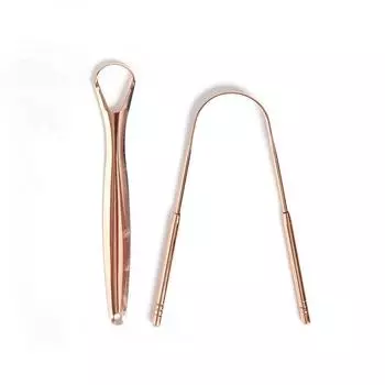 2 шт./набор многоразовых скребков из нержавеющей стали для чистки языка, освежающих дыхание, покрытых покрытием, для гигиены полости рта