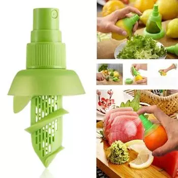 2 шт. Набор распылителей лимонного сока, ручной распылитель цитрусовых с держателем, зеленый распылитель цитрусовых для салатов, морепродуктов, овощей, соковыжималка для лайма зелёный