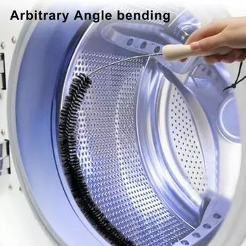 2 шт. набор щеток для прочистки канализации с деревянной ручкой, мягкая щетина, сушилка для вентиляции, очиститель для труб, щетки для прочистки, инструмент для чистки чёрный