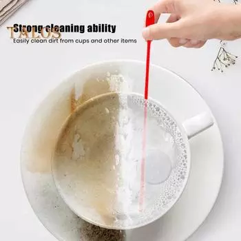 2 шт./набор щеток для соломинок с тонкой щетиной, гибкая ручка, пищевой силикон, многоразовая щетка, инструмент для чистки соломинок темно-серого