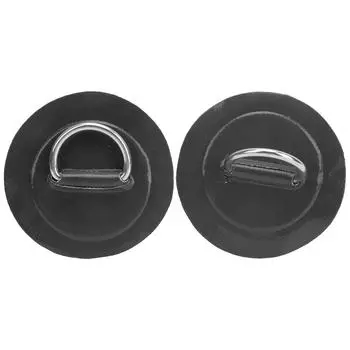 2 шт. надувная лодка каяк DRing Pad заплатка ПВХ морская нержавеющая сталь фиксированная пряжка(черный )