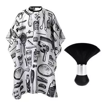 2 шт., накидка для стрижки волос, парикмахерский фартук с принтом, водонепроницаемая ткань, одежда для парикмахеров, рваная щетка для волос