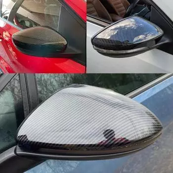 2 шт., накладка на боковое зеркало заднего вида для VW Golf 6 Golf 5 Golf 7 CC POLO Scirocco Bora Jetta Beetle Passat Sagitar Black -1