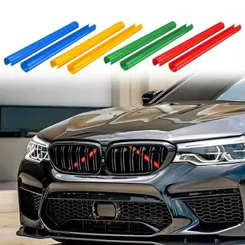 2 шт., накладка на переднюю решетку бампера спортивного автомобиля для BMW F30 F31 G20 G21 G28 G29, наклейки для украшения автомобиля, внешняя часть, комплект кузова