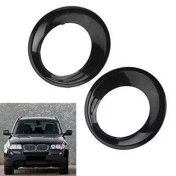 2 шт. Накладка на противотуманную фару для BMW X3 E83 LCI 2007 2008 2009 2010 51113423789 51113423790 51 11 3 423 790 3423790 чёрный