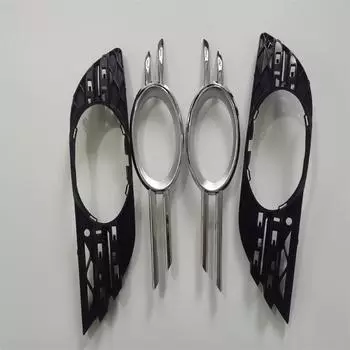 2 шт. Накладка на противотуманную фару переднего бампера автомобиля, комплект отделки решетки для W211 E320 E350 E550