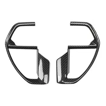 2 шт., накладка на рамку кнопок рулевого колеса, левая и правая, цвет углеродного волокна, декоративная для Tacoma 2024