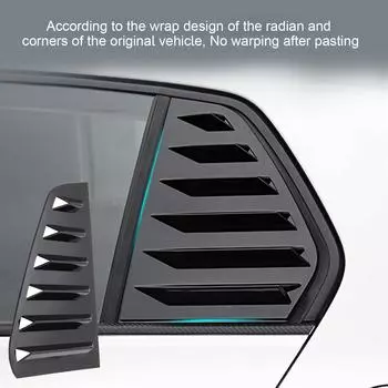 2 шт., накладка на заднее окно автомобиля, накладка на боковую вентиляционную решетку для моделей GOLF 7, GOLF 7.5 MK7/7.5 GTI GTD R, аксессуары чёрный