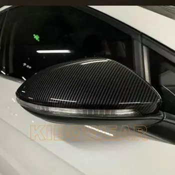2 шт. накладки на боковые зеркала для Volkswagen Golf 6 GTI 7 MK7 R для MK6 Scirocco (Карбоновый вид) Пассат Б7 Б8 Поло 6Р 6С МК5 Polo 6R 6C indicator