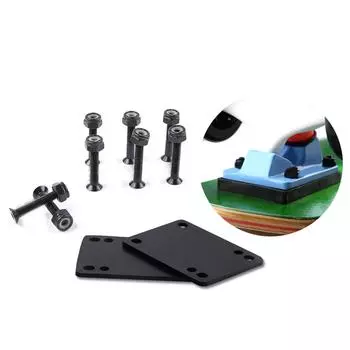 2 шт. накладки на подъем для скейтборда с винтами и гайками, сменные накладки на подъем для лонгборда, протектор, легко устанавливается
