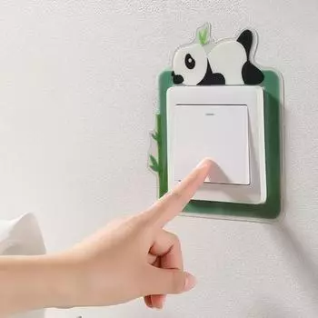 2 шт. наклейка на переключатель «расти в темноте» мультяшный панда медведь кролик кошка Bear