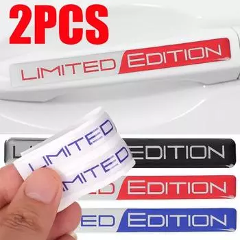 2 шт. Наклейка на запястье ручки автомобиля, лобовое стекло автомобиля, ограниченный выпуск, узор, наклейка на корпус автомобиля, мотоцикла, царапанный декоративный стикер