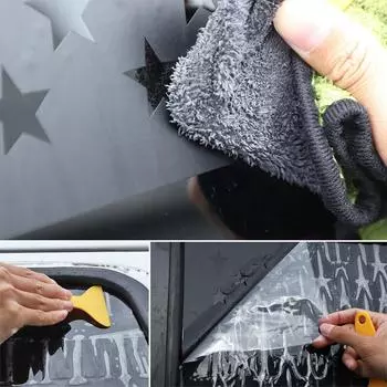 2 шт. Наклейки-декали на задние боковые стекла с флагом США для Ford F150 2009-2014 матово-черные