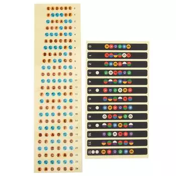 2 шт. наклейки для гитарных нот, наклейка для идентификации ладов грифа, музыкальная декаль для начинающих(красочный