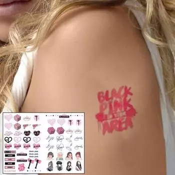 2 шт., наклейки для татуировки на концертное лицо, водонепроницаемые, долговечные, устойчивые к поту, безвредные наклейки для татуировки на коже