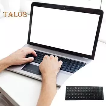 2 шт. наклейки на клавиатуру, выцветшие буквы, наклейки на клавиатуру, легко наносятся, улучшают видимость, улучшают набор текста чёрный