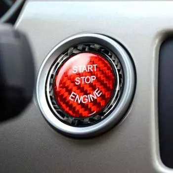 2 шт., наклейки на кнопку зажигания, декор, подходят для шасси BMW E E90 E60 чёрный