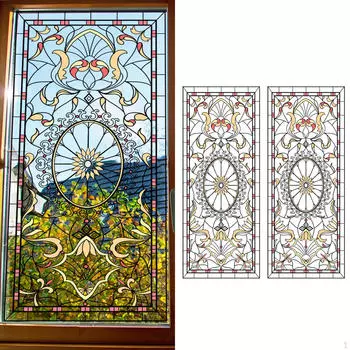 2 шт. Наклейки на окна 15,75x39,37 дюймов DIY Домашнее украшение ПВХ Статика