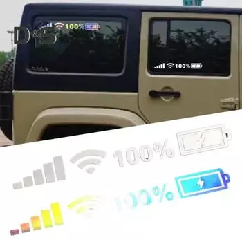 2 шт., наклейки на окна автомобиля без остатков, красивые стильные наклейки с электричеством, количество автомобилей 26cm серебряный