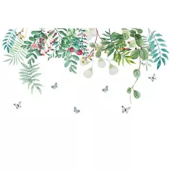 2 шт. наклейки на стену в виде листьев, съемные самоклеящиеся обои, украшение для комнаты и дома 3