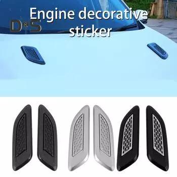 2 шт., наклейки на вентиляционные отверстия сильной вязкости, гладкая поверхность, практичные наклейки на крышку воздухозаборника, вентиляционное отверстие чёрный