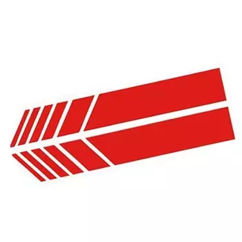 2 шт. наклейки на зеркало заднего вида автомобиля, безопасные простые светоотражающие наклейки для дверей, чехлов, окон красный