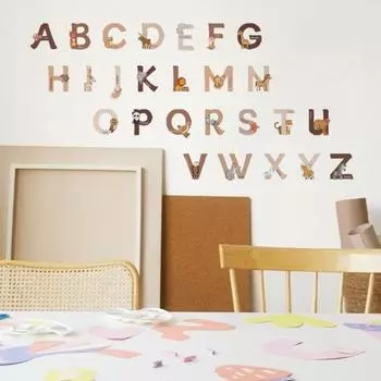 2 шт., наклейки с алфавитом животных, самоклеящиеся, сильная липкость, водонепроницаемый, изысканный узор, очаровательный