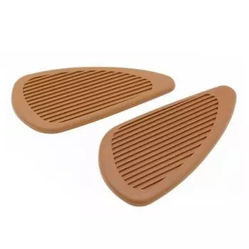 2 шт. наколенник для мотоцикла, ретро-наклейки на топливный бак, резиновая накладка, защитная часть, классика, винтаж коричневый