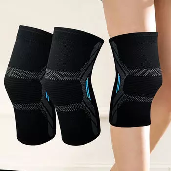 2 шт. наколенники компрессионный рукав удобная поддержка защита для бега Blue S