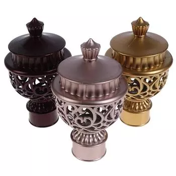 2 шт., наконечники для карнизов, 66 х 115 мм, пластиковые, винтажные, для стержня диаметром 28 мм белый