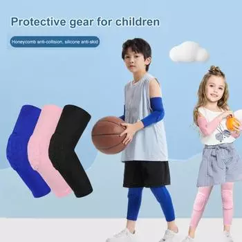 2 шт., налокотники, высокоэластичные, супер мягкие, поглощающие пот, спортивные теннисные подтяжки на локтях, защитное снаряжение для детей M чёрный