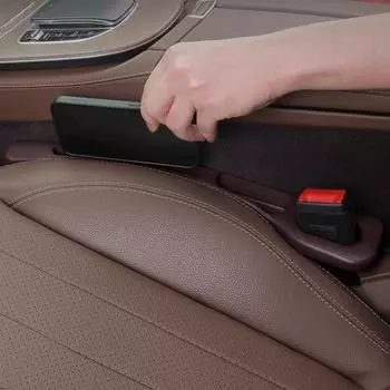2 шт., наполнитель для автомобильного сиденья, органайзер из искусственной кожи, водонепроницаемая полоса для автомобильного сиденья, заглушка с 2 канавками, для хранения зазора в сиденье, автомобильные аксессуары для интерьера чёрный