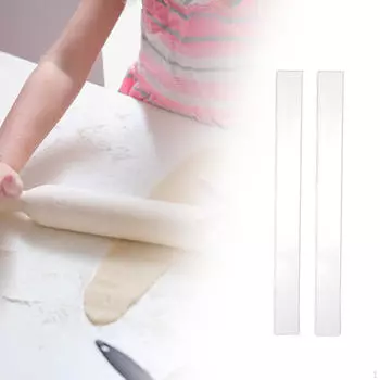 2 шт. направляющие скалки толщиной 2 мм, акриловые многоразовые измерительные полоски для теста, балансировочная линейка для 29.5cmx3cm