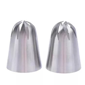 2 шт., насадка для кондитерских изделий, крема, набор обледенения, набор декора, инструмент для выпечки кексов и тортов one size