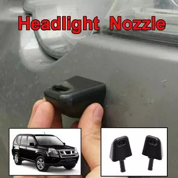 2 шт. насадка для омывателя фар автомобиля 28641-1DA0A 28642-1DA0A для Nissan X-Trail Xtrail 2 T31 чёрный