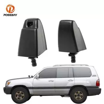 2 шт., насадка для омывателя фар автомобиля, черный привод струи воды для фар 85044-60060 для Toyota LAND CRUISER 100 1998 1999-2007