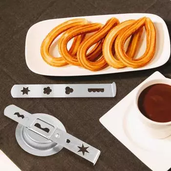 2 шт. Насадка для пресса для печенья 8 шаблонов с соединительным кольцом Насадка для выпечки Насадка для приготовления печенья для мясорубки размера 5 серебряный