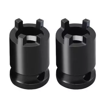 2 шт. Насадка-ключ для угловой шлифмашины, адаптер для торцевой головки 1/2 дюйма, 4-контактный приводной ключ для аккумуляторного ударного инструмента, инструмент для снятия