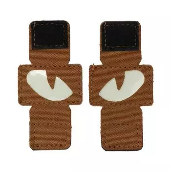 2 шт. нашивка «кошачий глаз», светоотражающая нашивка с крючком и петлей, нашивка на холсте, светящаяся нашивка «кошачий глаз» для шляп, униформы